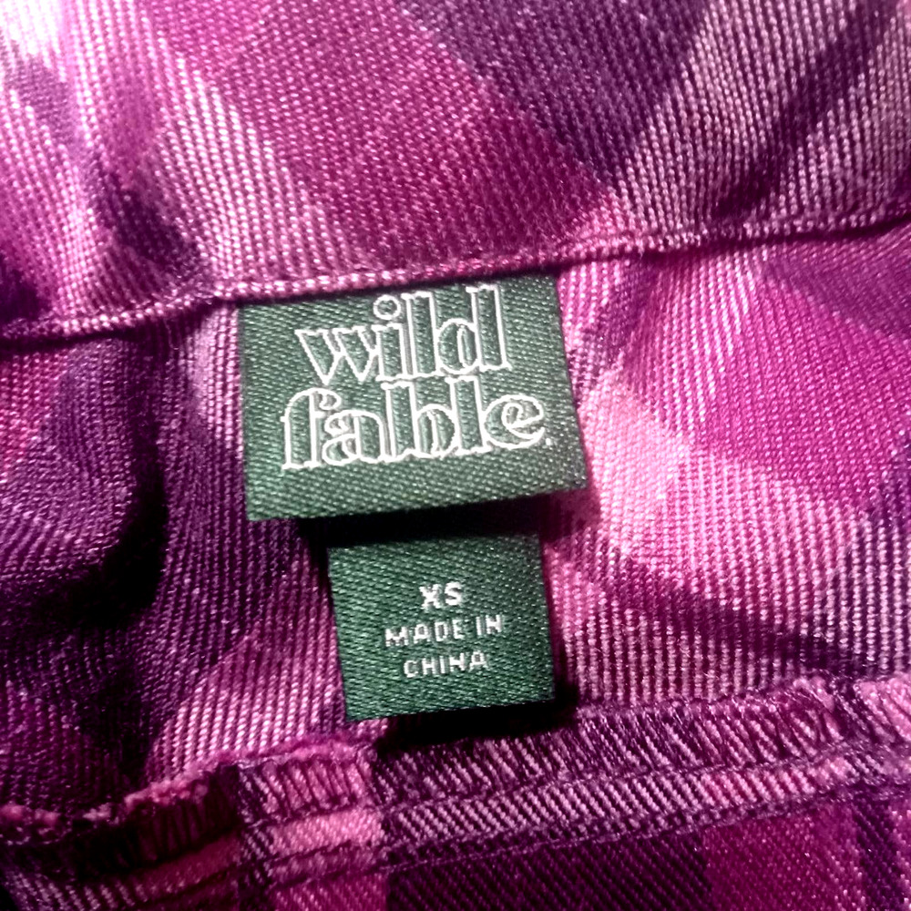 Wild Fable purple plaid mini skirt, XS - Picture 4 of 5